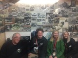 Peter Murray with The Bob Macintyre tribute wall and Bobs Daughter and Grandaughter August 2017