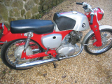 1963 Honda CB92 Benly Sports red Classic  Motorcycle Bike