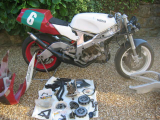 1992 Yamaha TZ250B Classic  racing Motorcycle Bike v twin